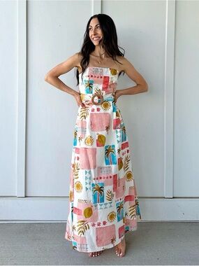 Dress Forum Amalfi Escape Strapless Maxi Dress